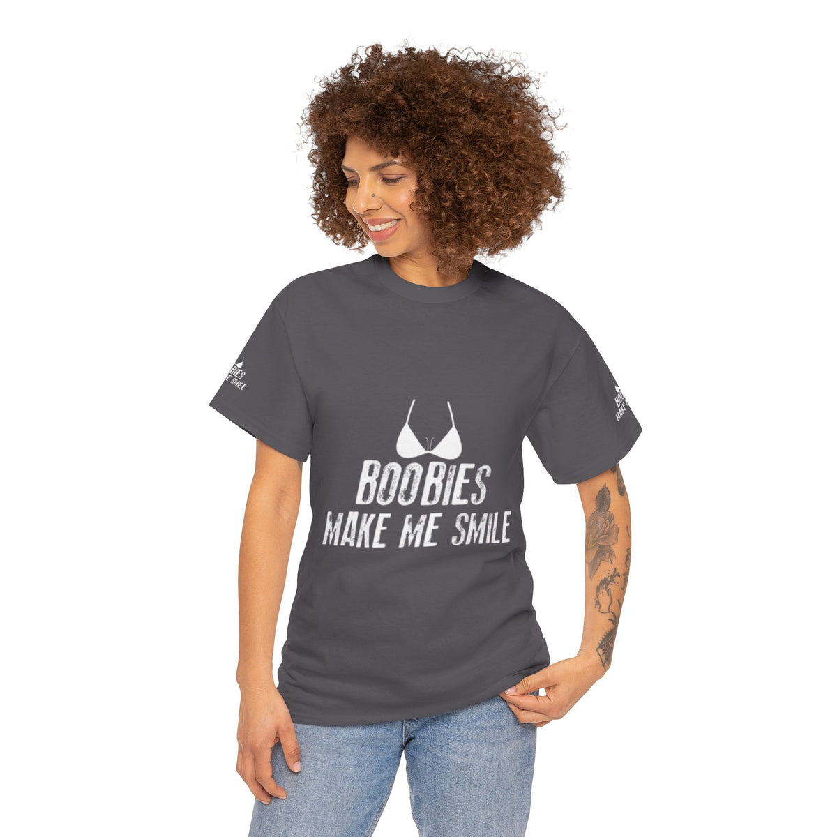 Boobies Make Me Smile Cotton Tee