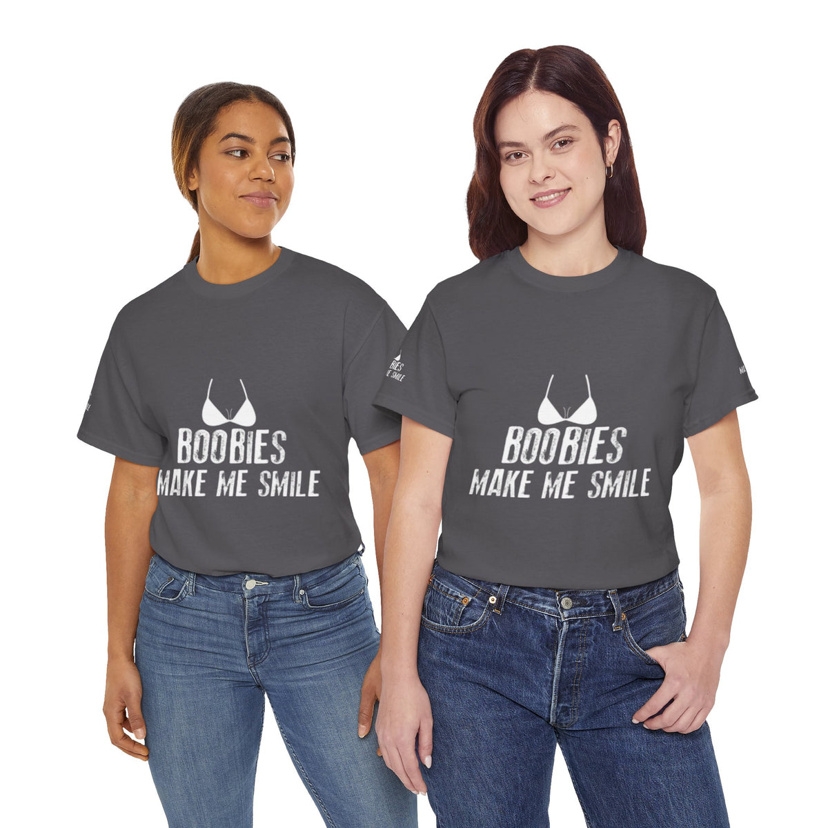 Boobies Make Me Smile Cotton Tee