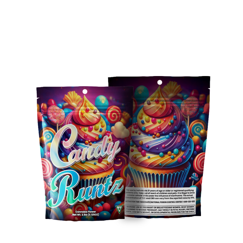 1/8 Oz Pre-Designed Strain Bag Candy Runtz Mylar Bag 3.5g