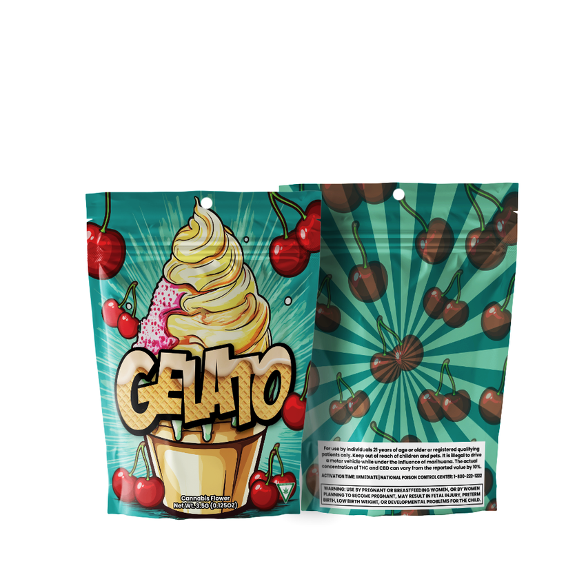 1/8 Oz Pre-Designed Strain Bag Gelato Mylar Bag 3.5g