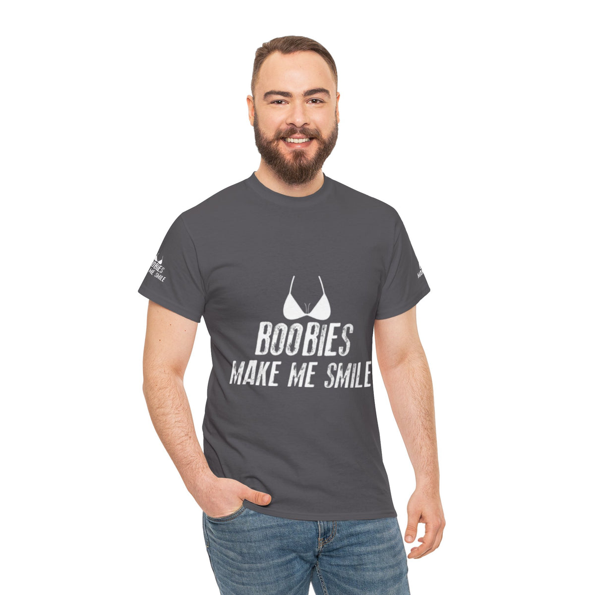 Boobies Make Me Smile Cotton Tee