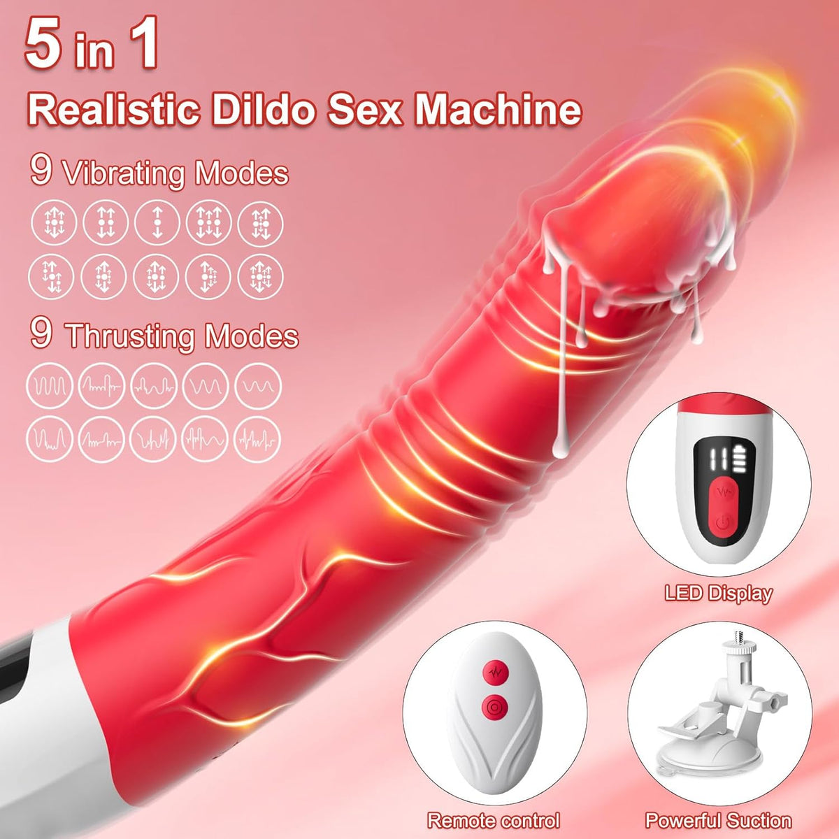 RefinedEdge Thrusting Dildo Sex Machine