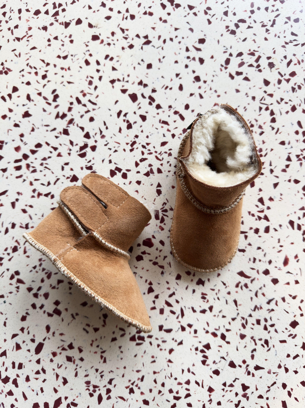 Beige Baby Natural Sheepskin Boots